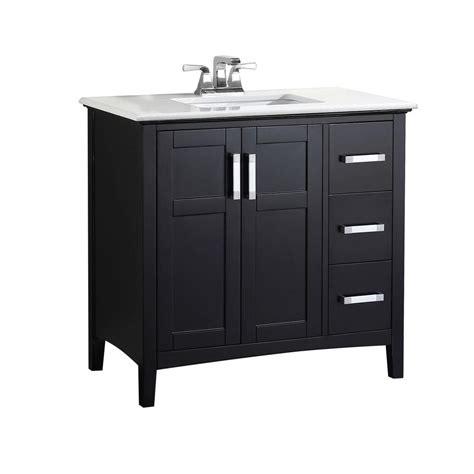 Best design of 36 inch bathroom vanity can surely give amazing touches. Simpli Home Winston 36 in. Vanity in Black with Quartz ...
