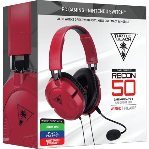 Turtle Beach Ear Force Recon 50 Stereo Gaming Headset Red BIG W