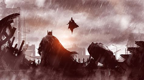 Batman Superman Rain Wallpapers Hd Desktop And Mobile