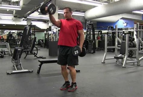How To Perform A Front Dumbbell Raise Barbell Front Raise