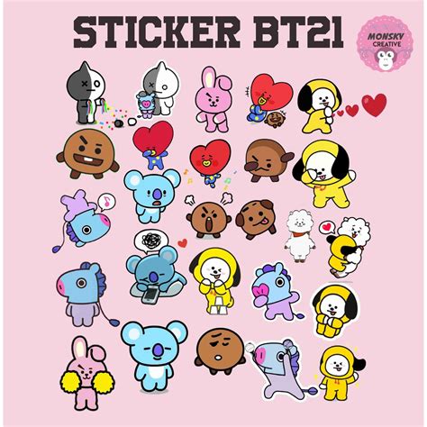 Bts Bt21 Printable Cute Stickers Pegatinas Bonitas Pe