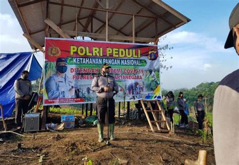 Polres Kukar Gelar Apel Polri Peduli Ketahanan Pangan Nasional Di