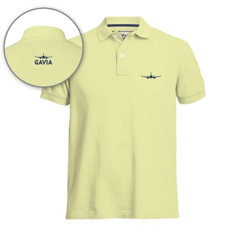 Gavia Aviation Polo Tshirt Light Yellow Polo T Shirt Casual Shirts