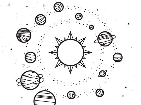 Solar System Space Drawings Planet Drawing Science Drawing