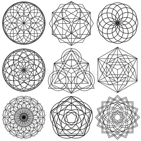 Semilla Del Símbolo De Vida Geometría Sagrada Mandala Mística