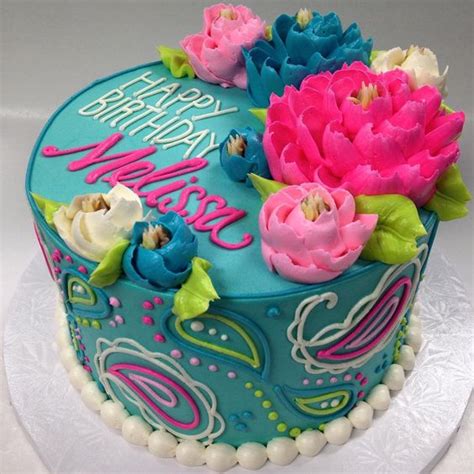 Butter cream flower cake&class on instagram: Buttercream Floral Birthday Cake - Amazing Cake Ideas