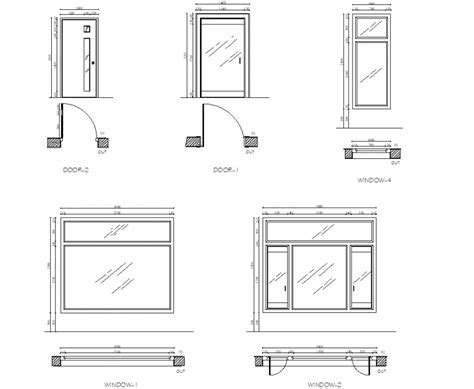 Door And Window Plan Detail Dwg File Architecture Drawing Plan