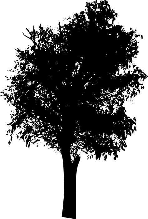 treeline silhouette png - Free Download - Oak Tree Black And White png image