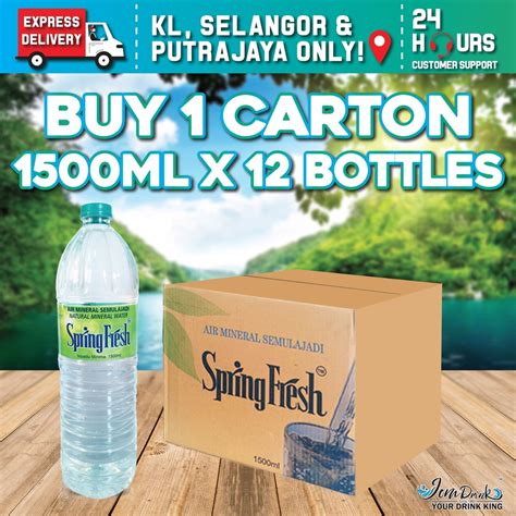 Bundle Of 1 Carton Spring Fresh Mineral Water 1500ml X 12 Bottles