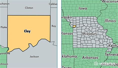30 Clay County Missouri Map Maps Database Source