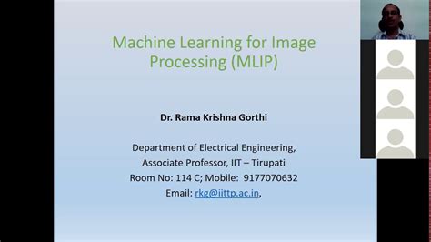 MLIP L1 Introduction To Machine Learning For Image Processing Course