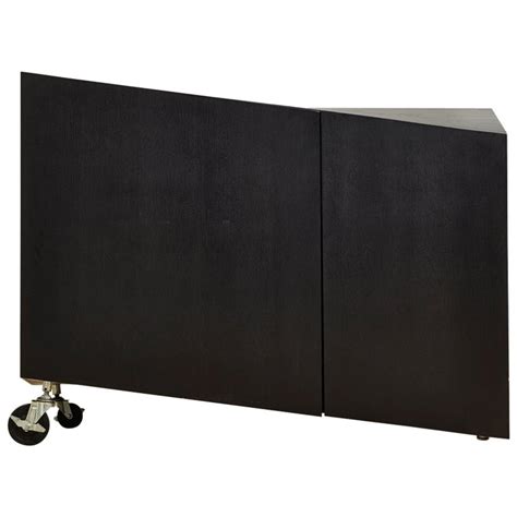 Roseville, california, 956**, united states of america. 1980s Italian Black Wood Asymmetric Two-Door Cabinet ...