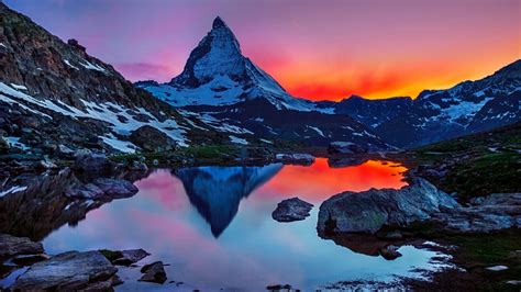 Matterhorn Reflection Wallpaper Backiee