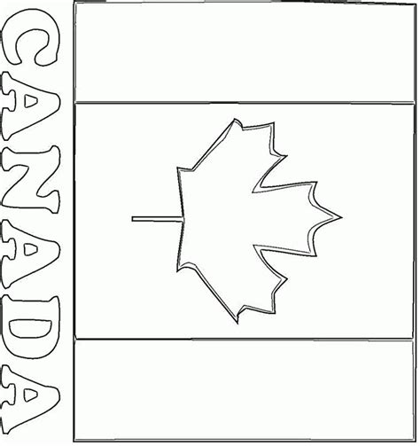Free Printable Canadian Flag Coloring Pages