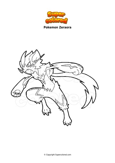 Coloring Page Pokemon Zeraora - Supercolored.com - Coloring Home