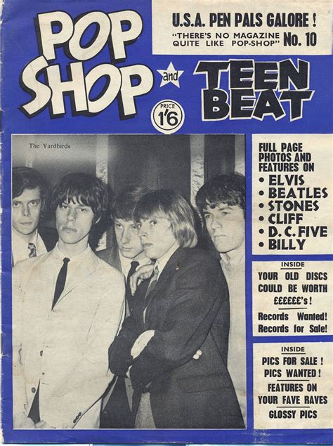 Pop Shop And Teen Beat Magazine Uk 1965 — The Yardbirds Rock N Roll