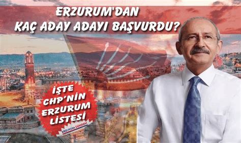 Te Chp Erzurum Da Milletvekili Aday Adaylar