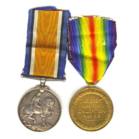 British War And Victory Medal Liverpool Medals