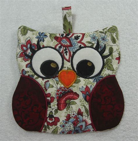 Reserved For Dianna Bauer Designer Owl Pot Holder Hot Pad Etsy Owl Crafts Owl Hot Pads