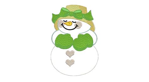 Snowman Applique Embroidery Design Free Download Digitizing