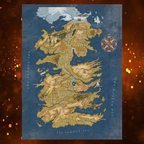 Game Of Thrones Deluxe Westeros Map 1000pc Jigsaw Puzzle Westeros Map