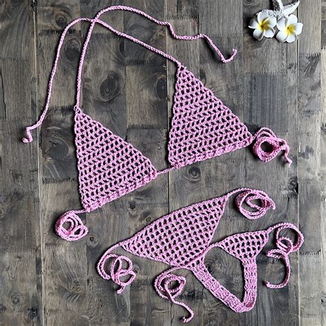 2019 New Handmade Crochet Micro Bikini G Thong String Beach Micro