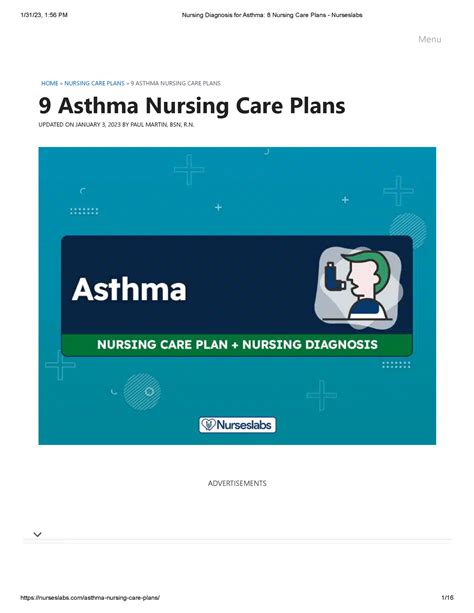 Nursing Diagnosis For Asthma Nursing Care Plans Nurseslabs HOME NURSING CARE PLANS