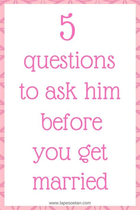 5 Questions To Ask Him Before You Get Married This Or That Questions