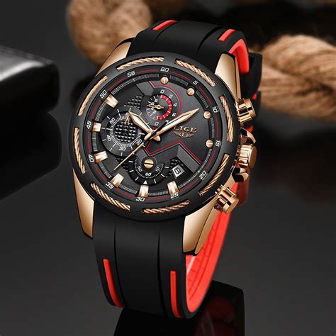 LIGE New Mens Watches Top Luxury Brand Men Unique Sports Watch Men's Quartz Date Clock ...