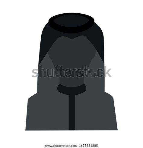 Saudi Man Icon Wearing Shemagh Thobe Stock Vector Royalty Free