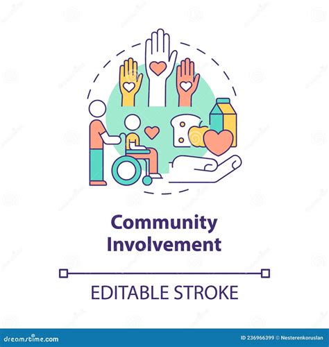 Community Involvement Concept Icon Stock Vector Illustration Of Lined