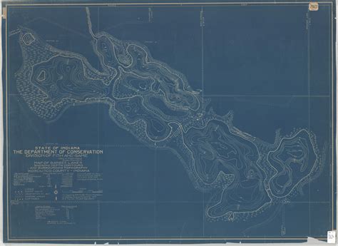 Lake Depth Maps 1920 1925 Indiana State Library