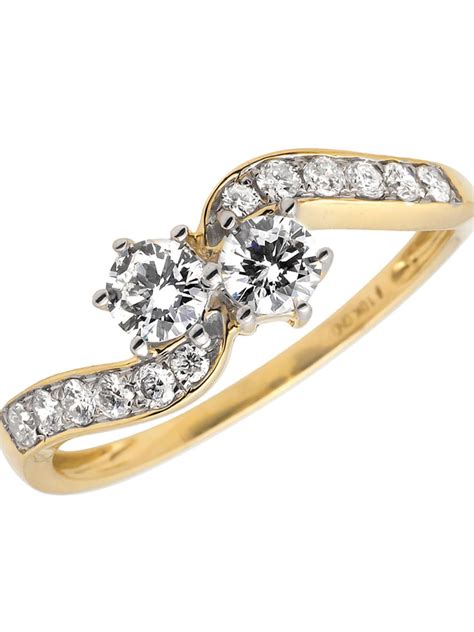 Jewelry Unlimited 10k Yellow Gold Forever Us 2 Stone Real Diamonds