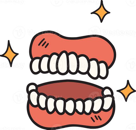 Hand Drawn Teeth And Gums Illustration 15285124 Png