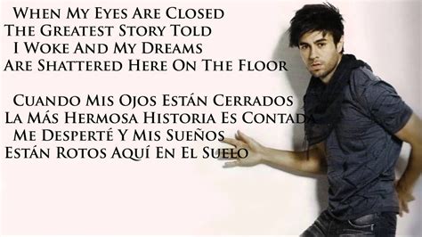 Enrique Iglesias Why Not Me English And Spanish Lyrics Hd Youtube