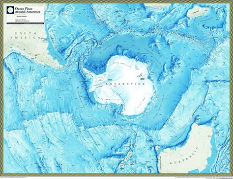 Antarctic Ocean Floor Map Wall Maps Map History