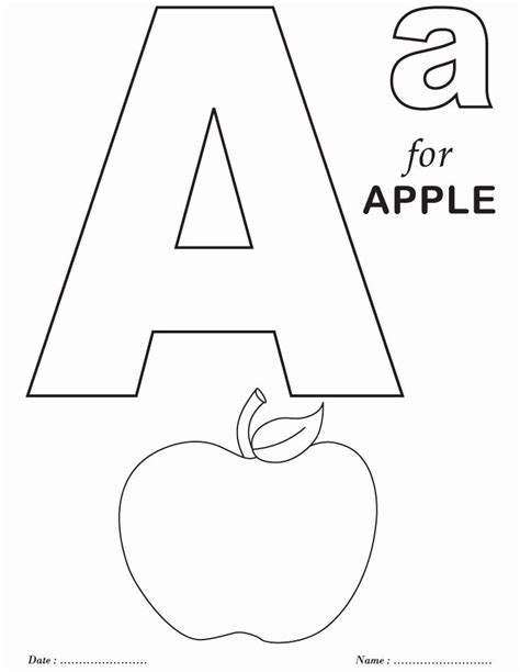 Preschool A To Z Alphabet Coloring Pages