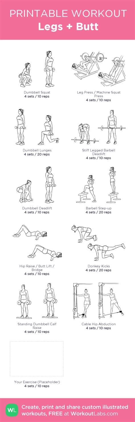 Legs Butt My Visual Workout Created At WorkoutLabs Com Click