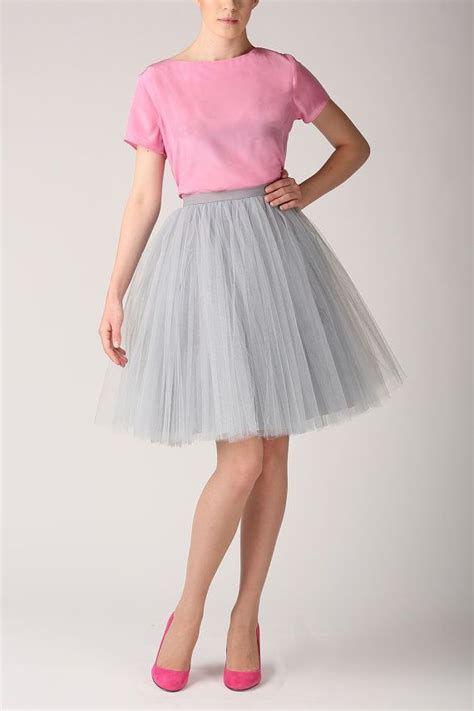 Grey Tulle Skirt Handmade Tutu Skirt High Quality Skirt Petticoat