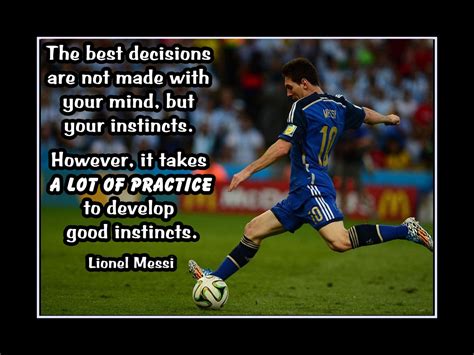 Lionel Messi Practice Training Quote Poster Motivational Soccer Wall