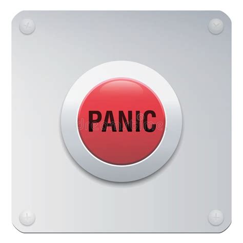 Panic Button Alarm Emergency Stock Vector Illustration Of Metal