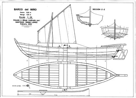 Barco Del Minho Galicia Portugal Planos De Construcción De Barcos