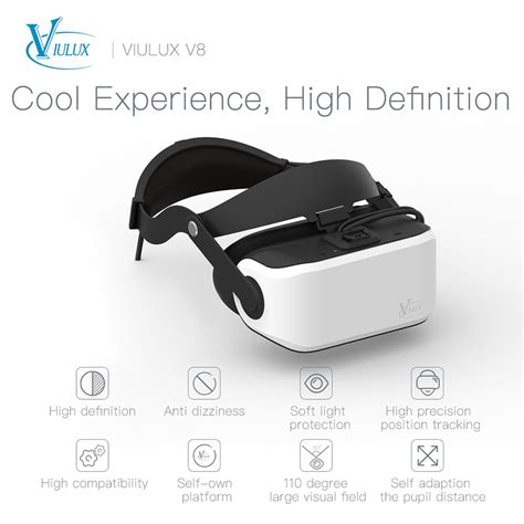 v8 pc helmet 3d glasses headset game movie virtual reality headset pc connected head mounted