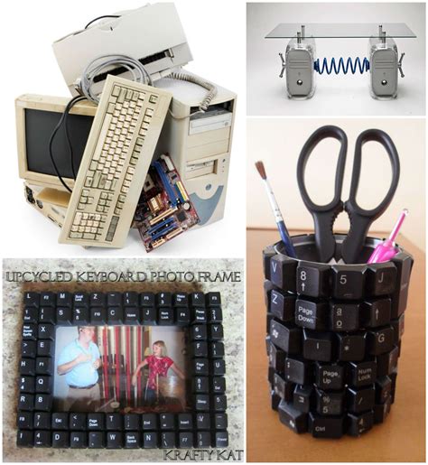 There Are Four Different Types Of Items Made Out Of Computer Keyboards