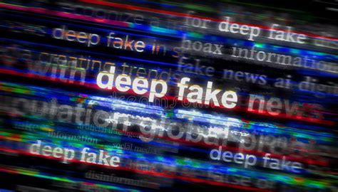Deep Fake Hoax And Manipulation Headline Titles Media 3d Illustration