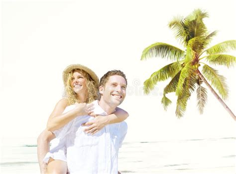 Couple Romance Beach Love Island Concept Stock Photo Image Of