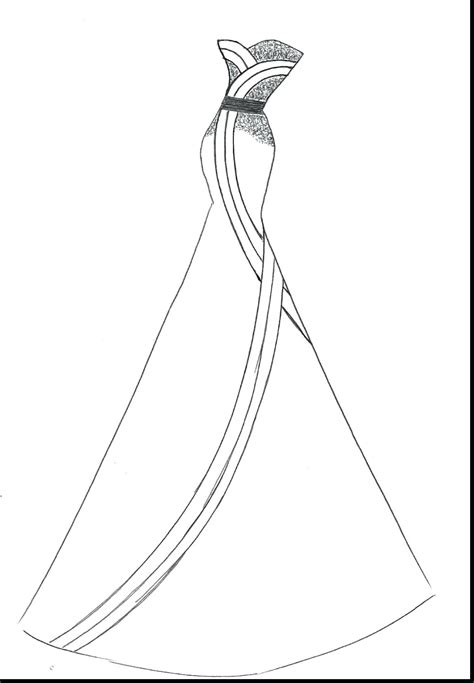 Printable Dresses Coloring Pages Sketch Coloring Page
