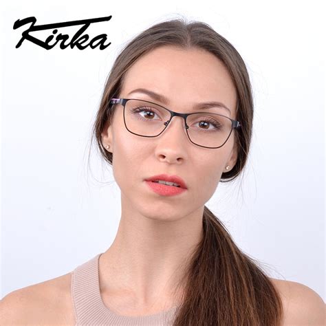 Kirka Metal Eyeglass Frames Women Retro Optical Glasses Spectacle Frames Thin Frame Glasses