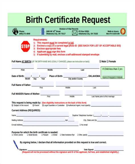 Birth Certificate Request From Louisiana