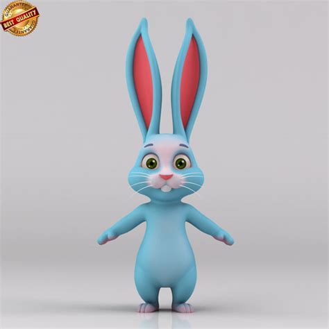 bunny rabbit cartoon obj